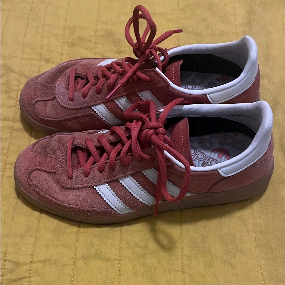 Adidas Spezial Men's Red and White Sneakers